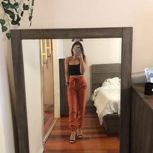 Orange trouser pants